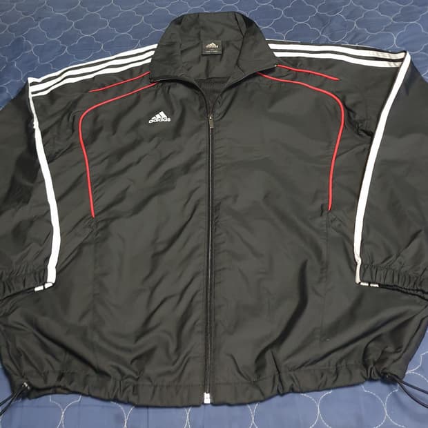 (한양대 백 프린팅) 아디다스 콘디보 트랙탑 집업자켓 블랙 (L)