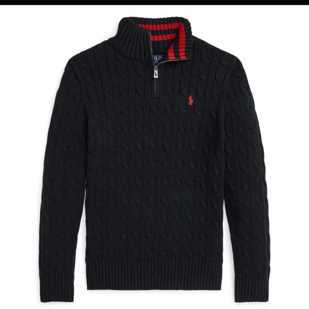 폴로 랄로프렌 보이즈 반집업 니트 L 정품