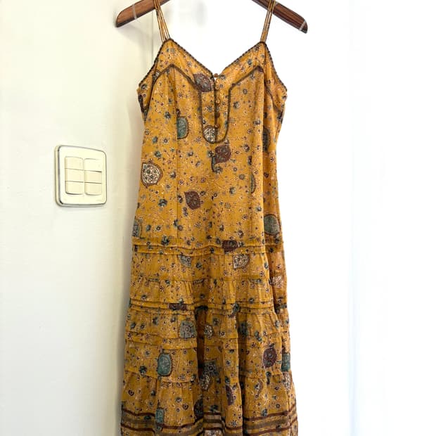 PIECE MONTEE 레이스 에스닉 페어리 히피 슬립 원피스  JPN