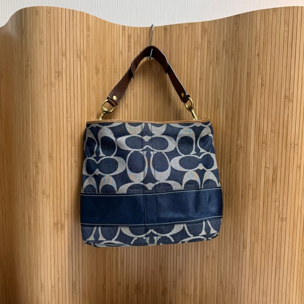 코치 데님 호보백