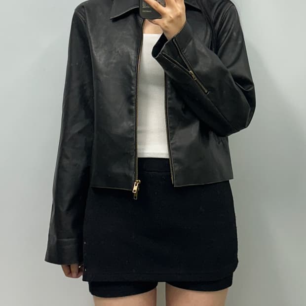 라퍼지스토어 버핑레더 싱글 레더 자켓