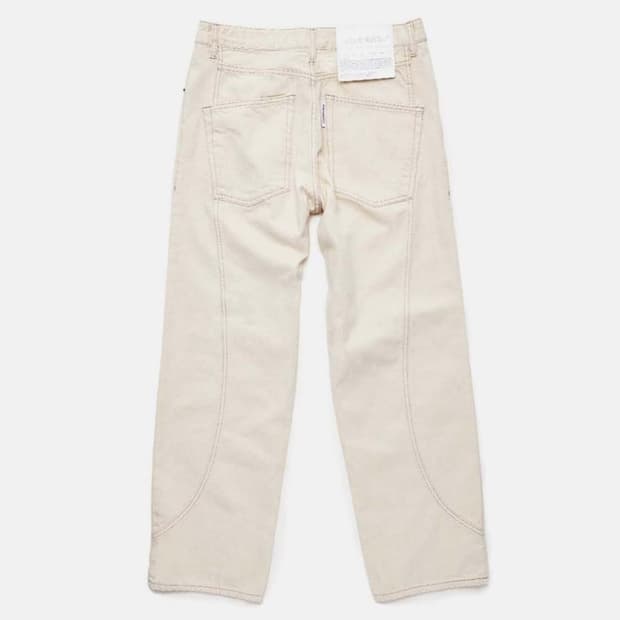 새상품(S) 언어펙티드 트랙 데님팬츠 에크루