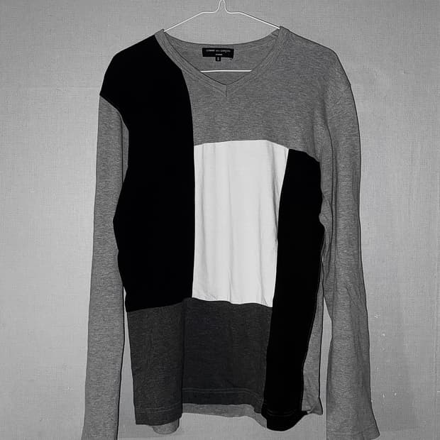 꼼데 옴므 브이넥 롱슬리브