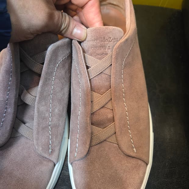 에르메네질도 제냐 스웨이드 스니커즈 265