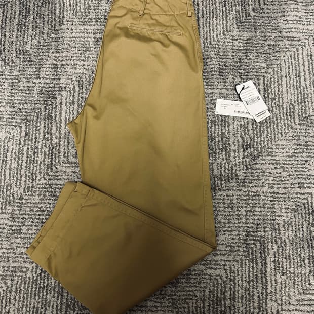 나나미카 와이드 스트레이트 치노 탄 tan 32