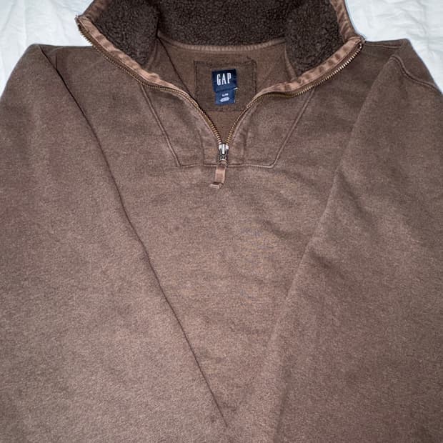 갭 초코 브라운 반집업 gap stc 빈티지 라떼갸루 후드티 후드집업