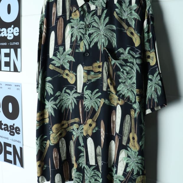 (XL-3XL) 바크라크 반팔셔츠 남방 90S년대 USA-H34736