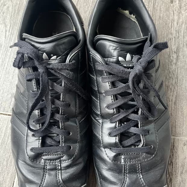 아디다스 가젤 레더 올블랙 280