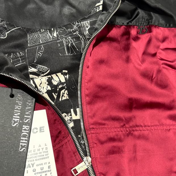 silk burgundy 트랙 자켓