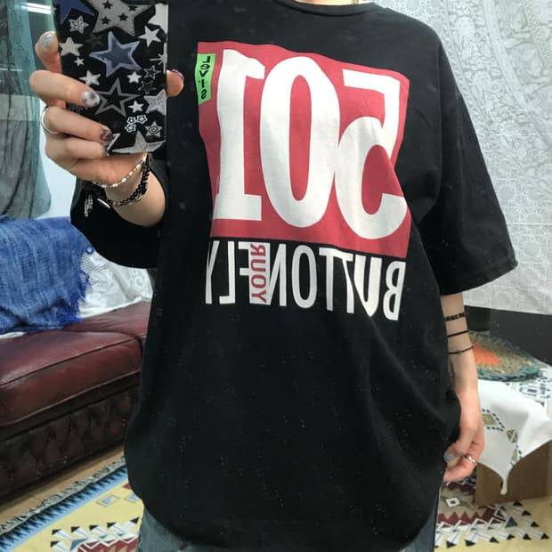 리바이스 501 박스 프린팅 반팔티 (Z1010)