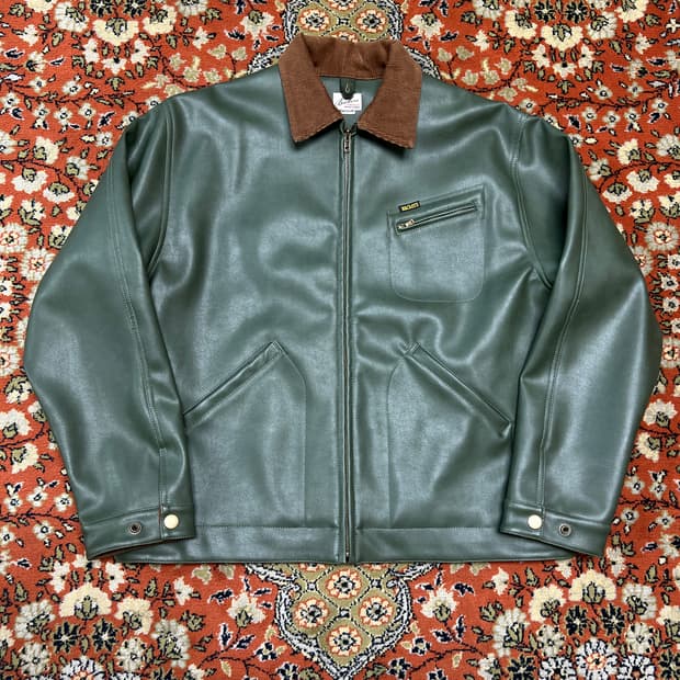 [M] Backers 레더 스포츠 자켓 그린