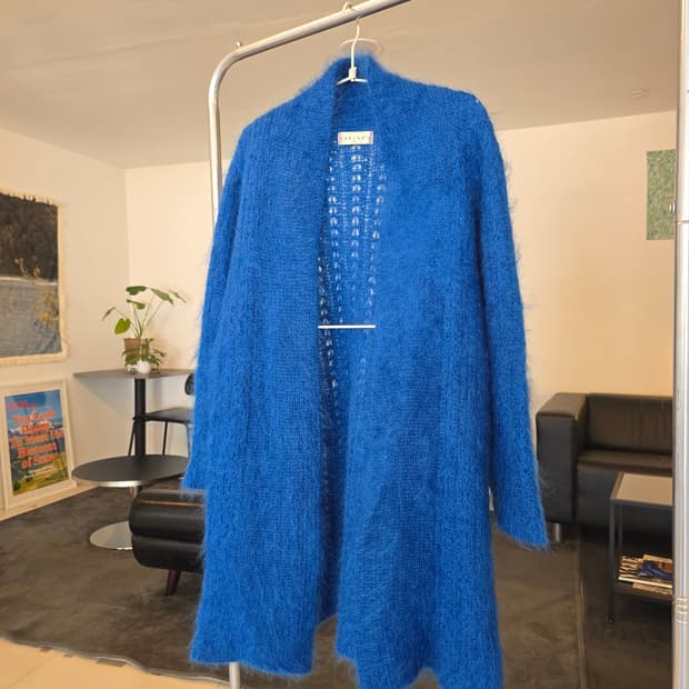 블루  모 가디건