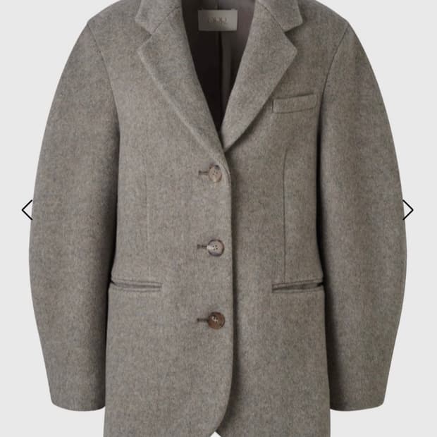 orr 오르 울자켓 헤링본 하프 코트