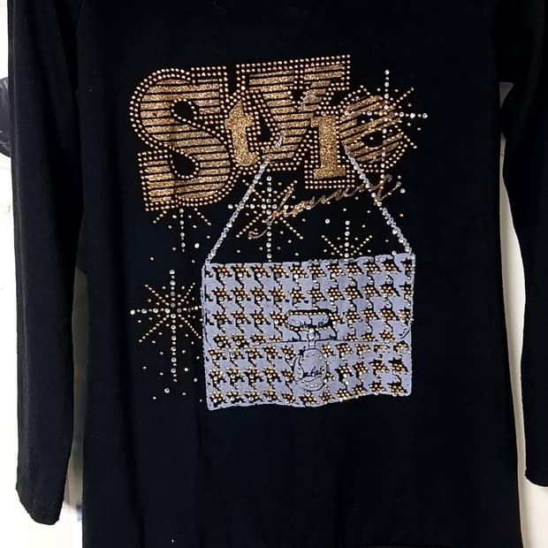 오네갸루 y2k 갸루 펑크 노드네피아  레오파드 크로스넥 큐빅 롱슬리브