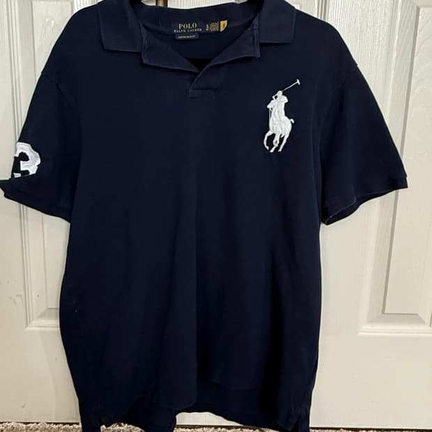 폴로 랄프 로렌 빅포니 커스텀 슬림핏 메시 폴로 셔츠