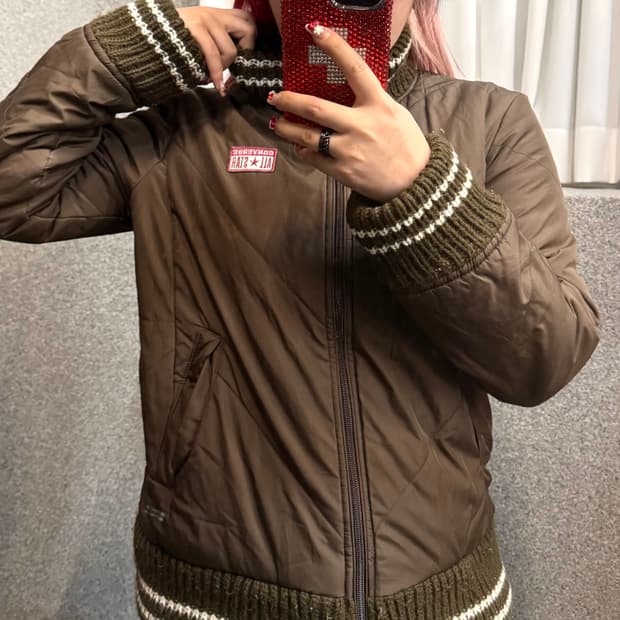 CONVERSE brown padded jacket