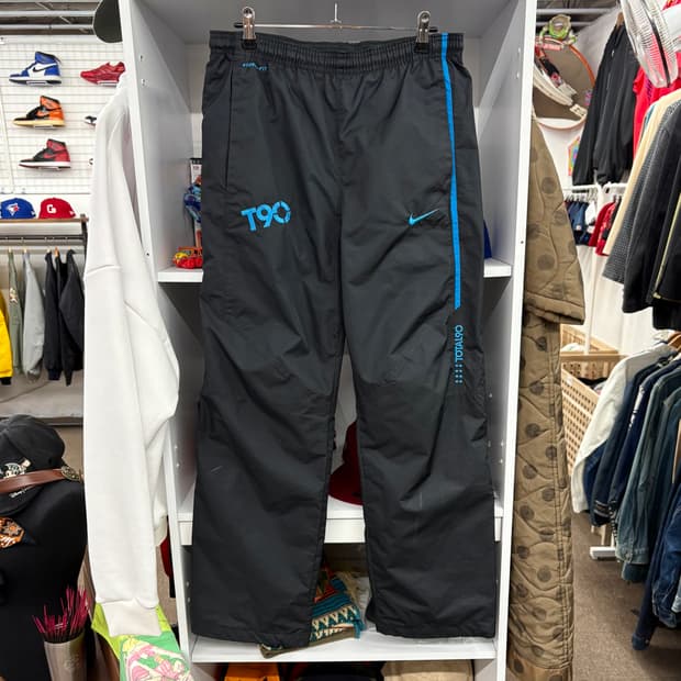 (M) 나이키 T90 검정색 트레이닝 팬츠