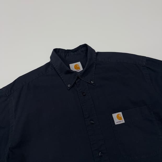 Carhartt 칼하트 네이비 반팔 워크셔츠 워크웨어 반팔 셔츠