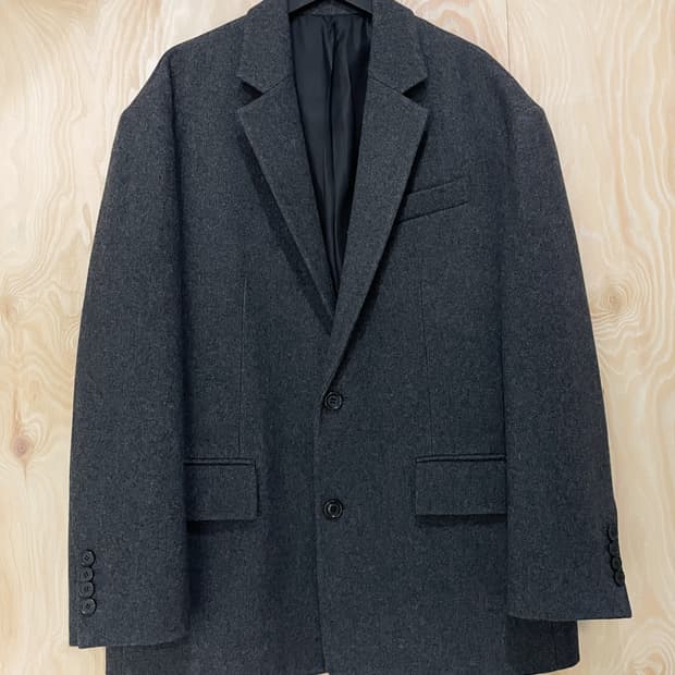 준지 21fw 투버튼 울 오버 블레이저 자켓