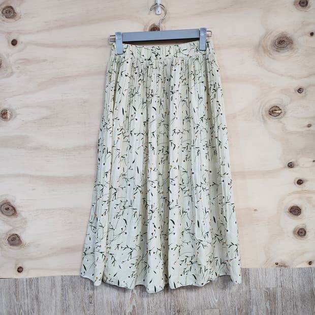 536) 여성 플라워패턴 롱 밴딩 스커트