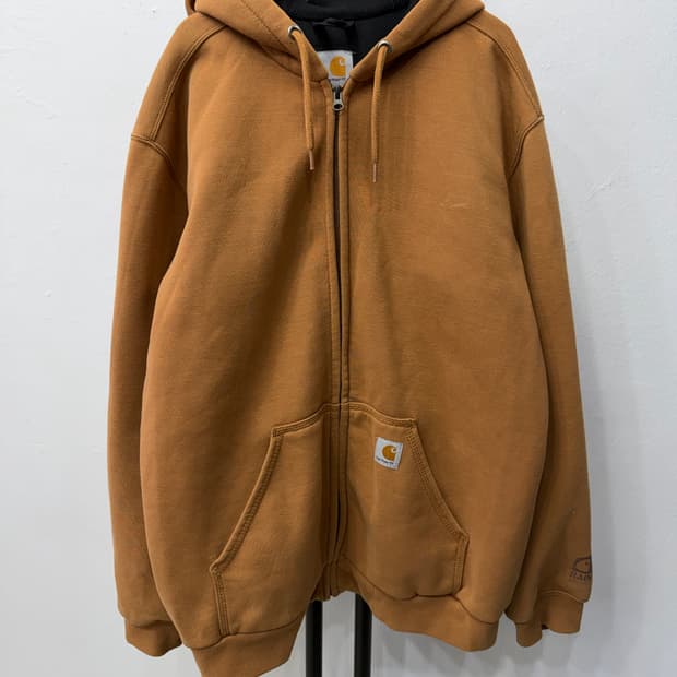 정품) 칼하트 오버사이즈 브라운 후드집업 M