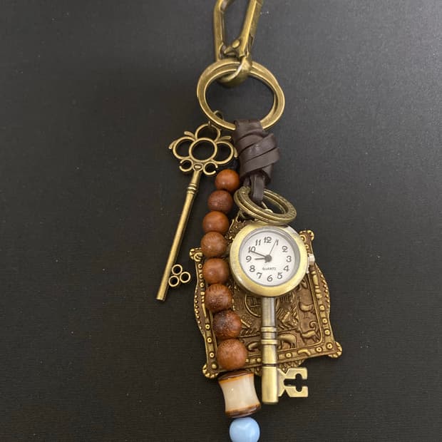 브론즈 행운 부적 타임 키링