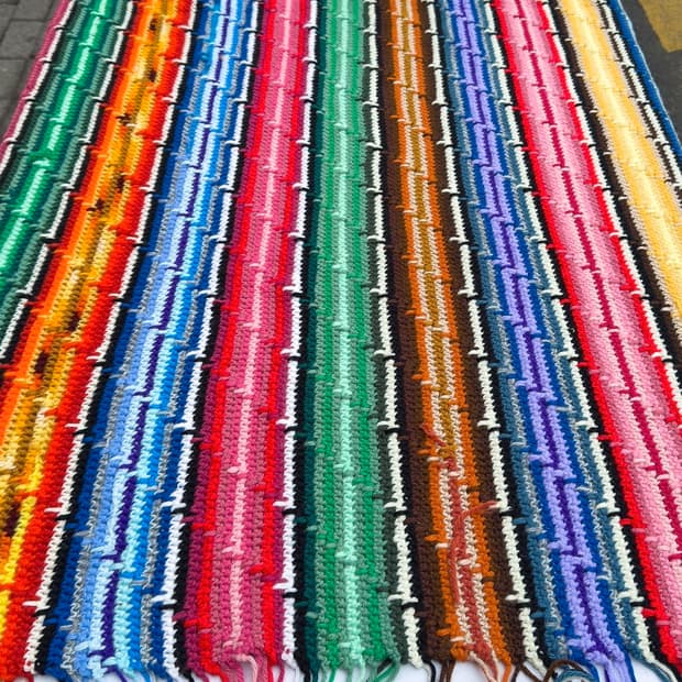 빈티지 소품 USA 크로셰 블랭킷