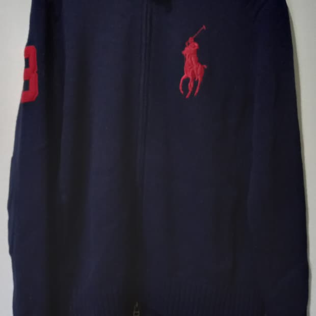 폴로 POLO 빅포니 니트집업 95/M