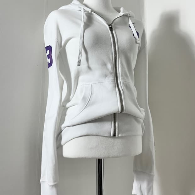 폴로 퍼플 빅포니 후드집업