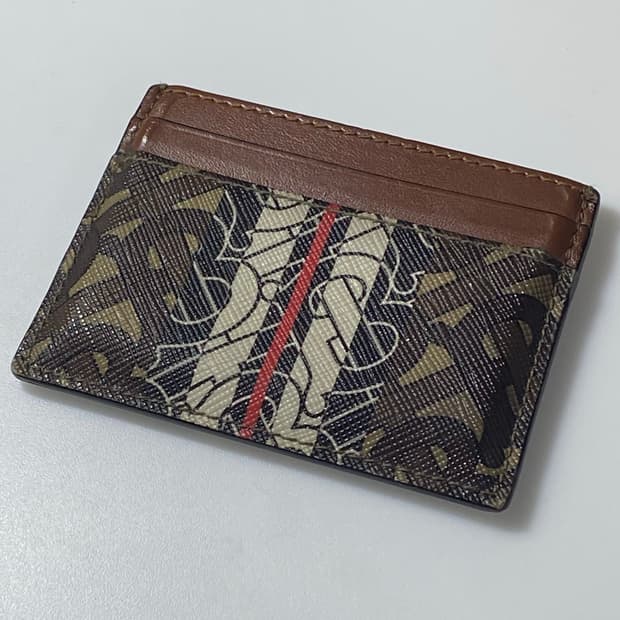 [정품] BURBERRY 버버리 모노그램 스트라이프 카드지갑