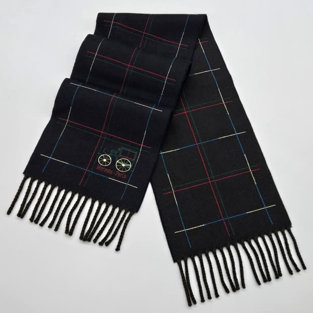 에르메스  로고 레인보우 체크 머플러