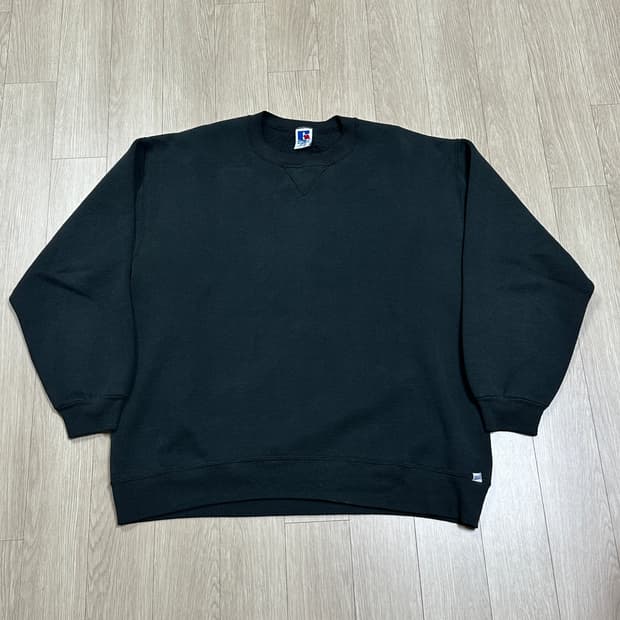 90s 러셀 스웻셔츠 블랙 (2XL) 