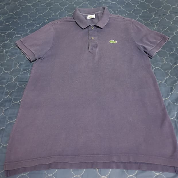 (동일드방레) 라코스테 우먼 빈티지 코튼 반팔 카라티 퍼플 (L)