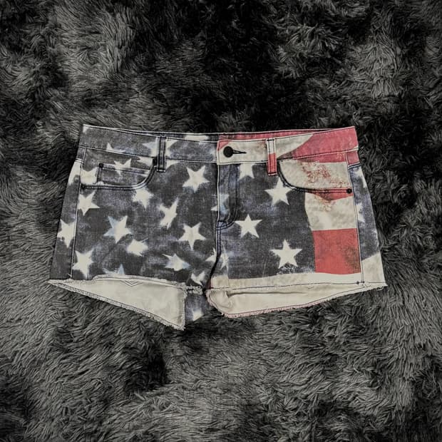 성조기 패턴 숏팬츠