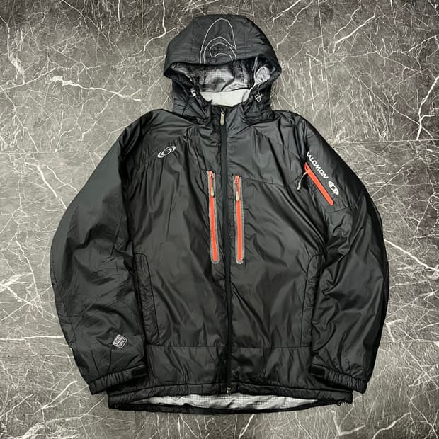 살로몬 컴포맥스 나일론 쉘 패디드 후드 자켓