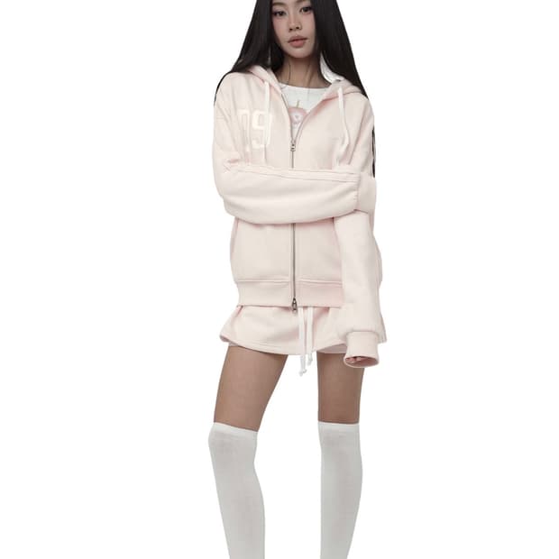 클리시어 09 후드집업 핑크