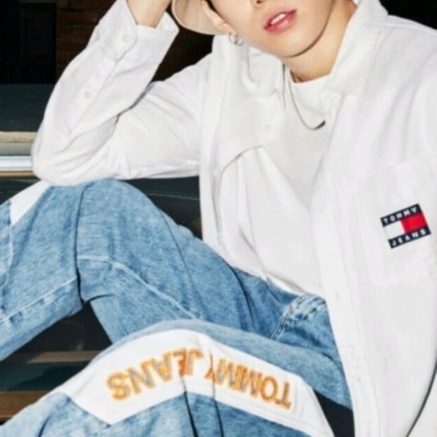 타미힐피거 화이트 셔츠 S (박재범 착용) 