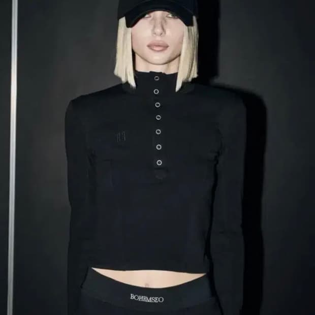 보헤미안서울 하프넥 바이커 티셔츠