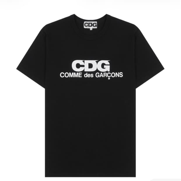 CDG 로고 티셔츠 블랙 M 급처