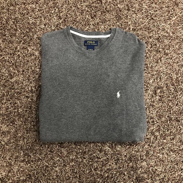 폴로 랄프로렌 와플 롱슬리브 긴팔 티셔츠