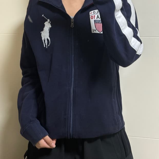 폴로 랄프로렌 빅포니 성조기 usa 후드집업 네이비