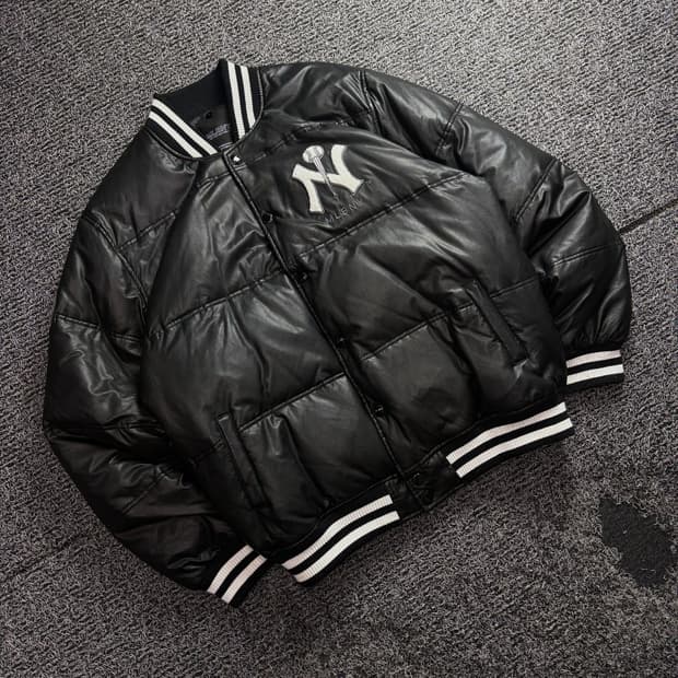 MLB 뉴욕 양키스 빅로고 레더 바시티 푸퍼 점퍼 3175 