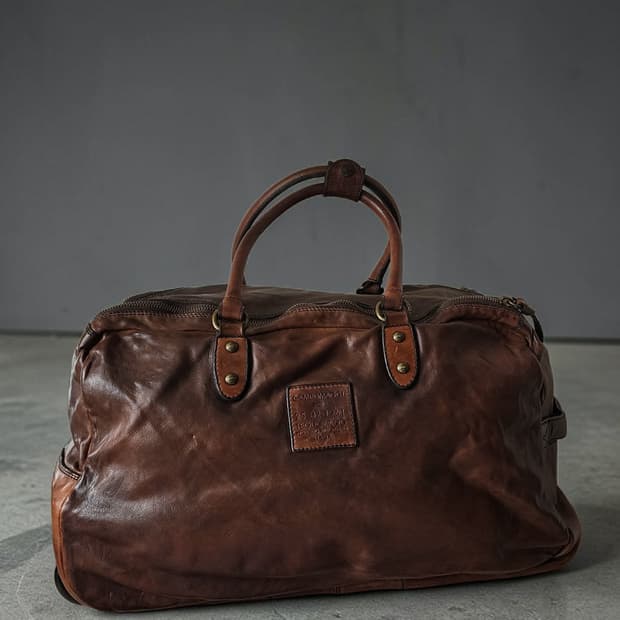 이태리 캄포마찌 가죽 보스턴백 여행가방 캐리어