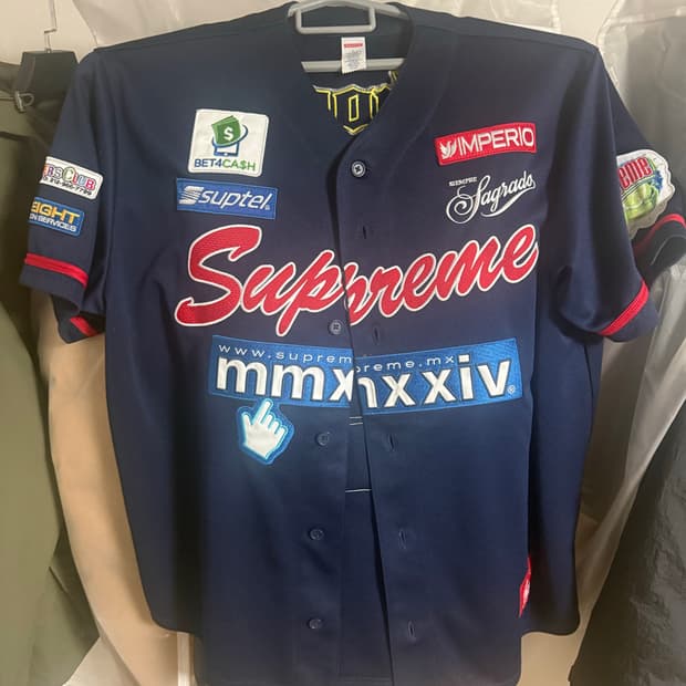 슈프림 추즌 원 베이스볼 저지 네이비 - 24SS