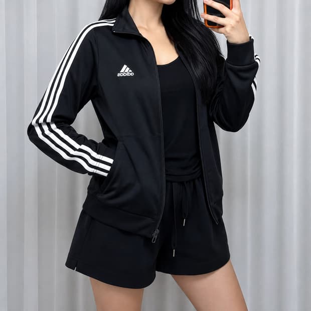 아디다스 3스트라이프 블랙 트랙 자켓