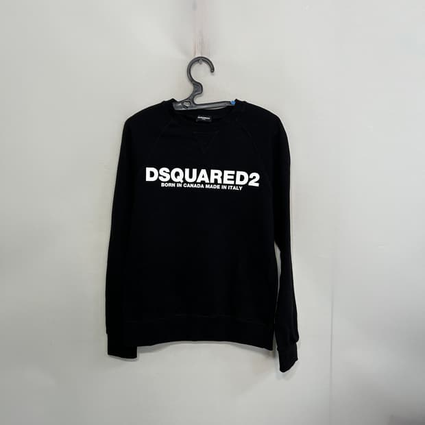 디스퀘어드 여성 로고 맨투맨 XL 블랙