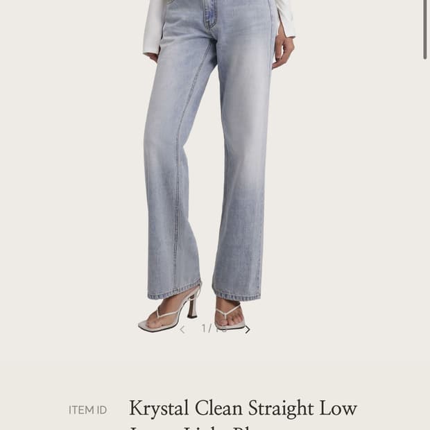 [새상품] 클리시어 크리스탈 클린 스트레이트 로우 진 L 데님