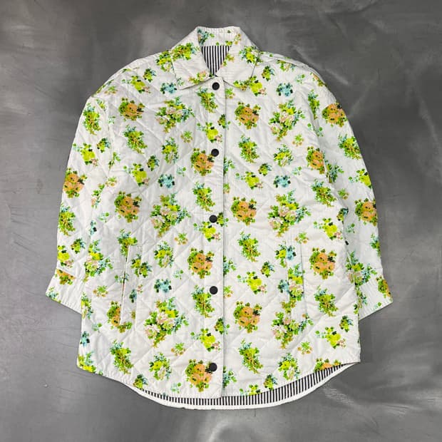  msgm 플라워 패턴 퀼티드 자켓 y14669