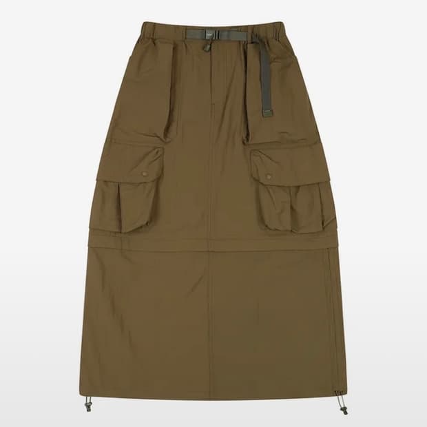펜필드 투웨이 유틸리티 카고 포켓 롱 스커트 (브라운/S사이즈)