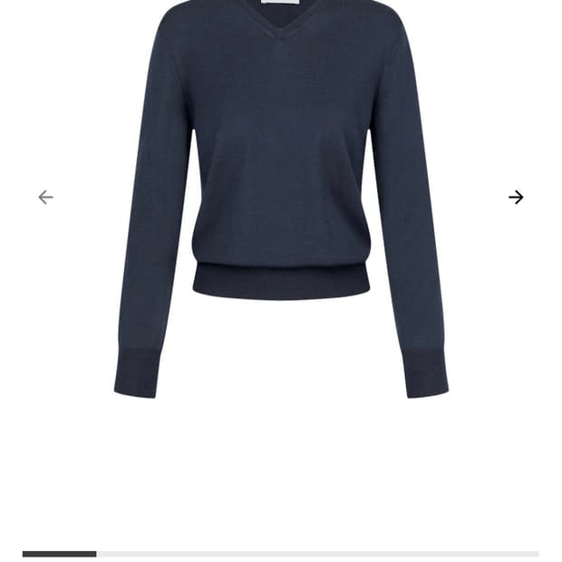 아모멘토 Wool V-Neck Knit, Navy 0사이즈
